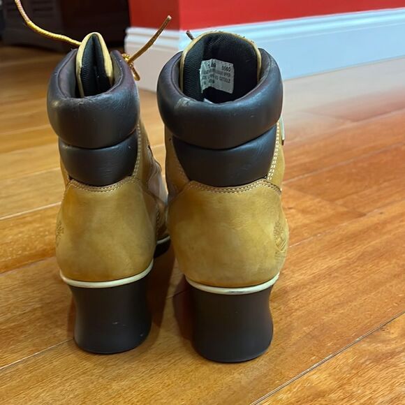 Timberland Vintage Rare Women’s Wheat Chukka Wedge Heel Booties Size 7 - Picture 2 of 7